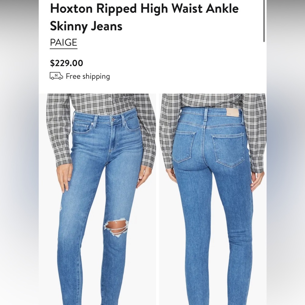 Paige Hoxton ankle distressed jean.